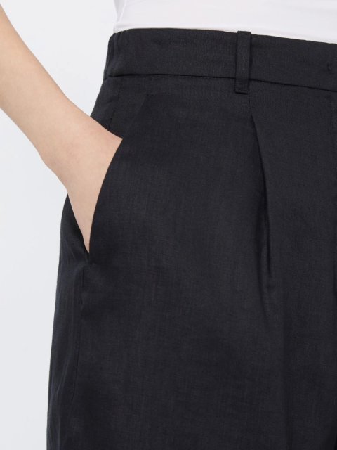 Чорні бермуди Max Mara з лляного полотна: фото 4 - Invogue