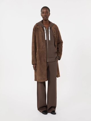 Шоколадное худи MAX MARA из смеси хлопка: фото 1 - Invogue