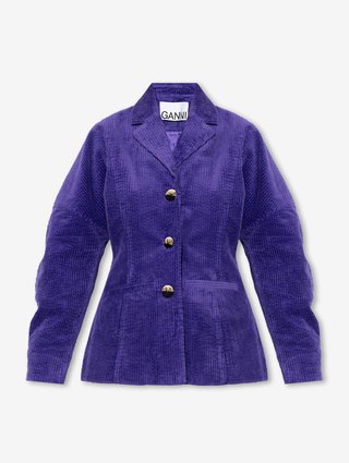 Фиолетовый жакет GANNI: фото - Invogue