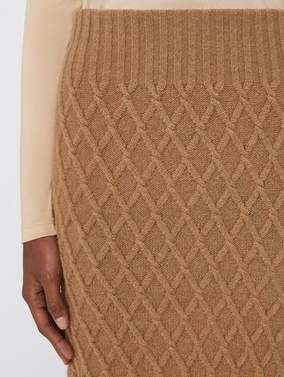 Бежевая юбка MAX MARA из верблюжьей шерсти: фото 4 - Invogue