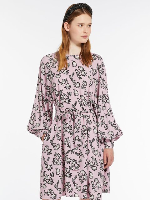 Рожева сукня WEEKEND MAX MARA з принтом: фото 3 - Invogue