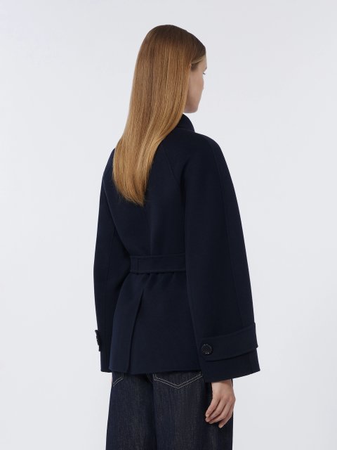 Темно-синє пальто MAX MARA з чистої вовни: фото 3 - Invogue