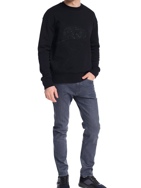 Серые джинсы BOSS: фото 1 - Invogue