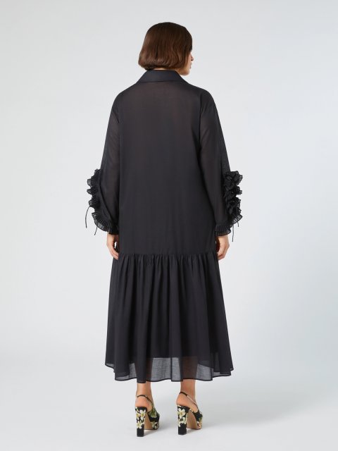 Чорна сукня Marina Rinaldi з оборками: фото 2 - Invogue