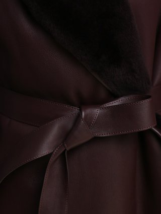 Бордовая дубленка MAX MARA: фото 5 - Invogue