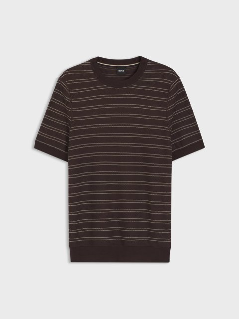 Темно-коричневий светр BOSS з суміші бавовни: фото - Invogue