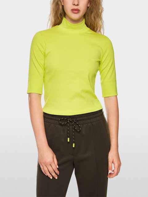 Желтая  футболка MARC CAIN из эластичного хлопка: фото 2 - Invogue