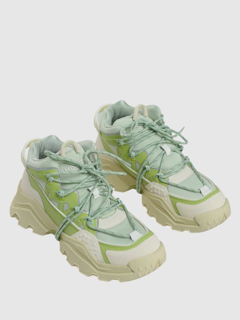 Зелёные сникерсы KENZO: фото 1 - Invogue