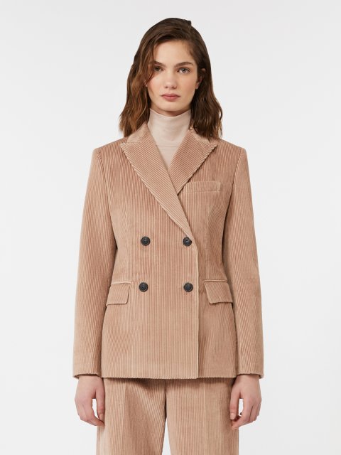 Кремовий жакет WEEKEND MAX MARA оксамитовий: фото 2 - Invogue