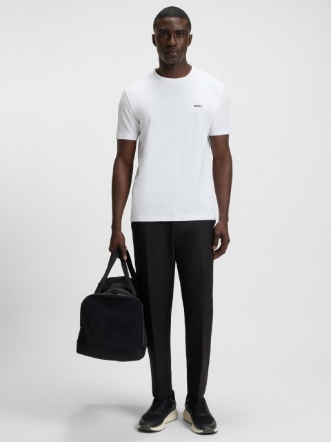 Белая футболка BOSS из хлопка: фото 1 - Invogue