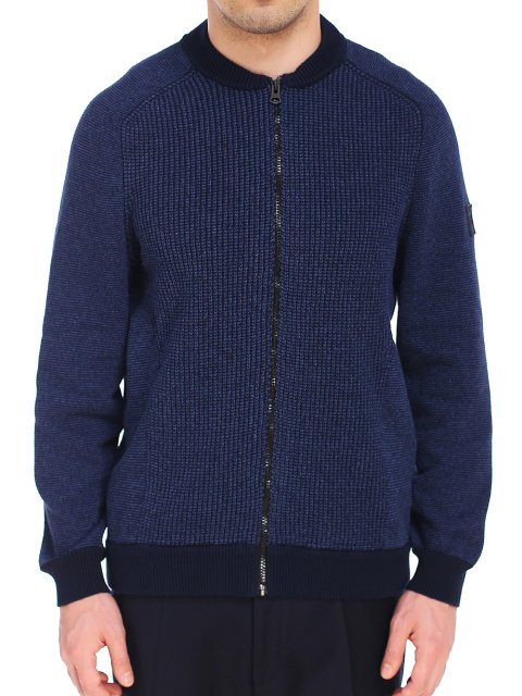 Тёмно-синий кардиган BOSS: фото 3 - Invogue