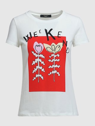 Белая футболка WEEKEND MAX MARA: фото - Invogue