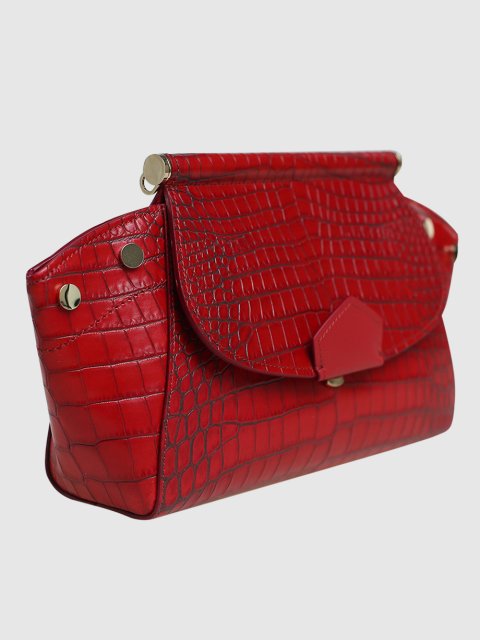 Бордовая сумка MAX MARA: фото 4 - Invogue