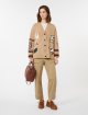 Бежеві брюки WEEKEND MAX MARA бавовняні: фото 1 - Invogue