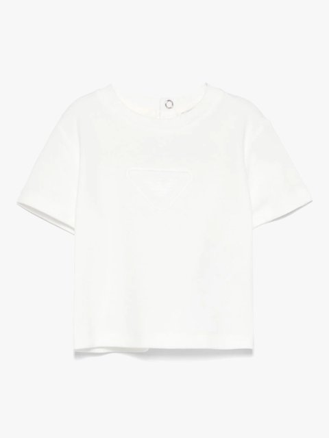 Біла футболка EMPORIO ARMANI KIDS з еластичної бавовни: фото - Invogue