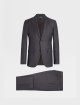 Темно-коричневий костюм в тонку смужку Zegna з вовни: фото - Invogue