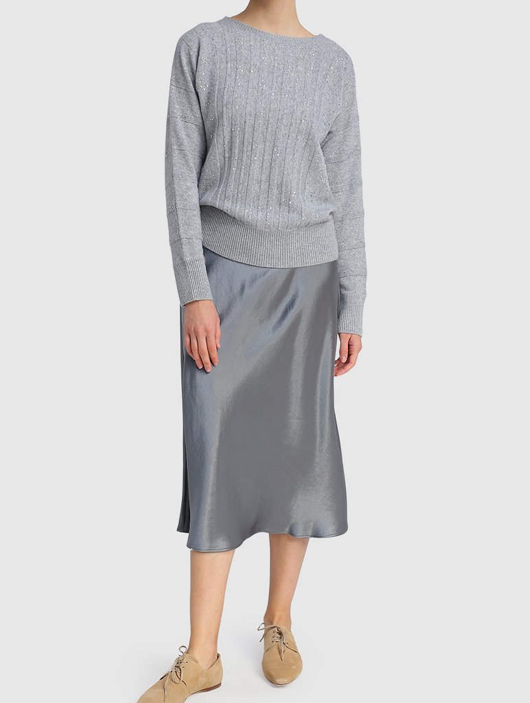 Серая юбка MAX MARA: фото 1 - Invogue