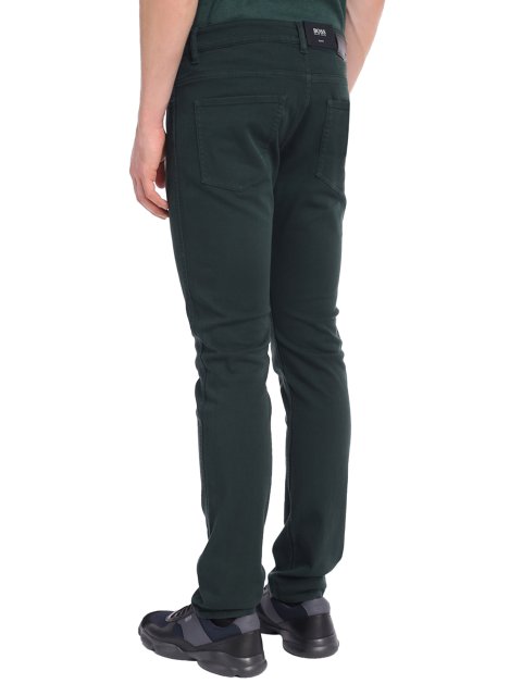 Зелёные джинсы BOSS: фото 1 - Invogue