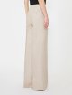 Бежевые брюки Max Mara из льна широкого кроя: фото 3 - Invogue