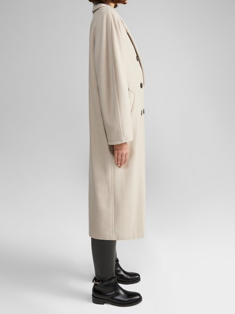 Серое пальто MAX MARA из смеси шерсти и кашемира: фото 2 - Invogue