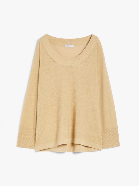 Золотий светр Max Mara з льону та шовку: фото - Invogue