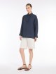Синя сорочка Max Mara з льону: фото 1 - Invogue