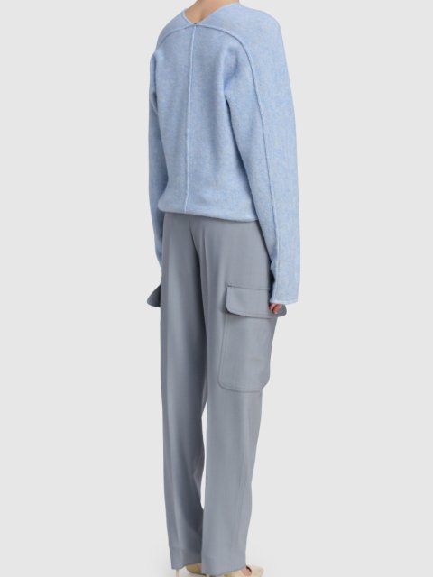 Серые брюки SPORTMAX: фото 2 - Invogue