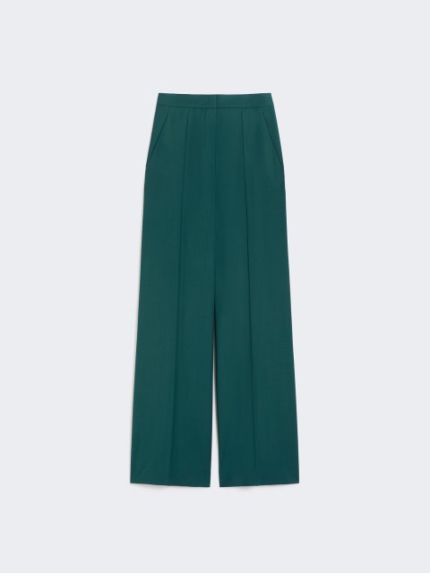 Темно-зелені брюки MAX MARA з чистої вовни: фото - Invogue