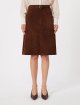 Шоколадна спідниця MAX MARA із замші: фото 2 - Invogue