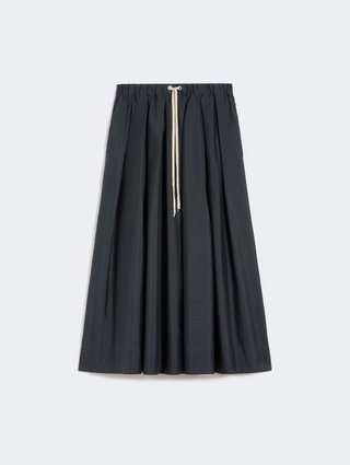 Темно-синяя юбка Max Mara из хлопкового поплина: фото - Invogue