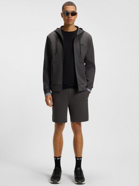 Темно-сіра спортивна кофта BOSS з бавовни: фото 1 - Invogue