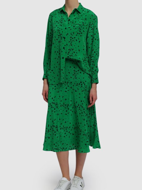 Зелёная юбка KENZO: фото 1 - Invogue