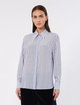 Голубая рубашка в полоску Max Mara из шелка: фото 2 - Invogue