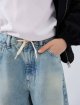 Джинси з синього деніму MM6 Maison Margiela з бавовни: фото 3 - Invogue