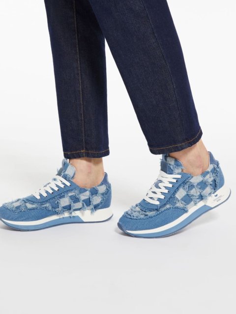 Блакитні снікерси WEEKEND MAX MARA з бавовняного деніму: фото 1 - Invogue