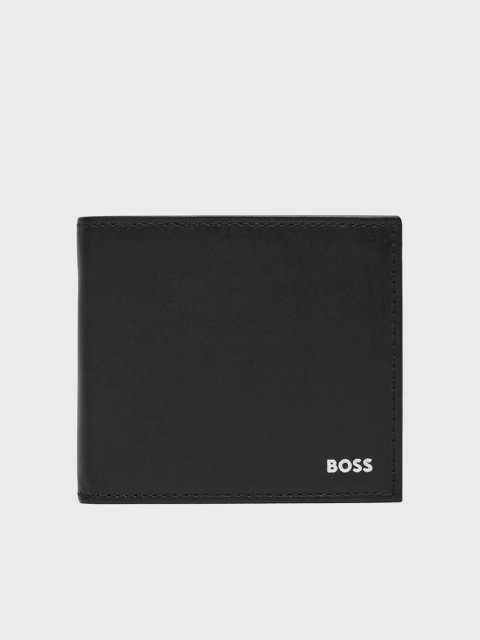 Чёрный кардхолдер BOSS из кожи: фото - Invogue