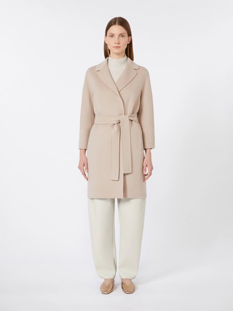 Бежеве пальто MAX MARA з чистої вовни: фото 2 - Invogue