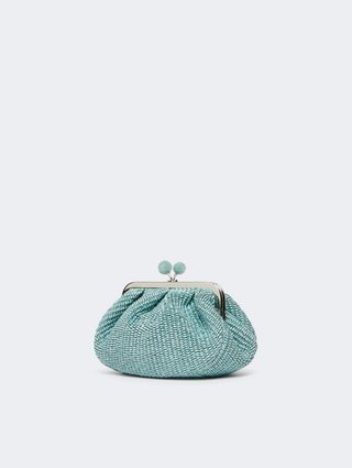 Голубая сумка Pasticcino Weekend Accessories с эффектом рафии: фото 2 - Invogue