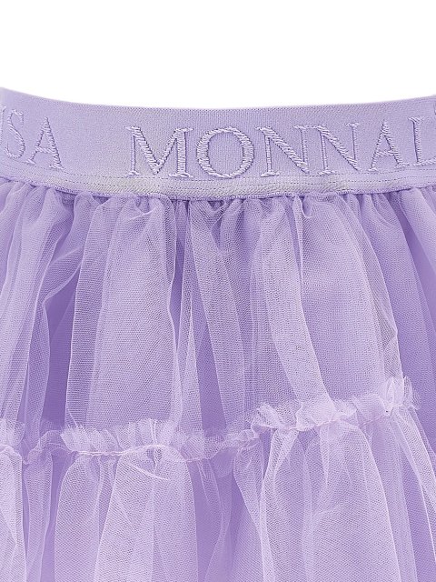 Лиловая юбка Monnalisa с рюшами для девочки: фото 2 - Invogue