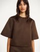 Коричнева блуза By Malene Birger прямого крою: фото 3 - Invogue