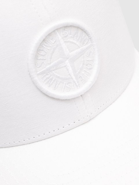 Біла кепка STONE ISLAND з логотипом: фото 2 - Invogue