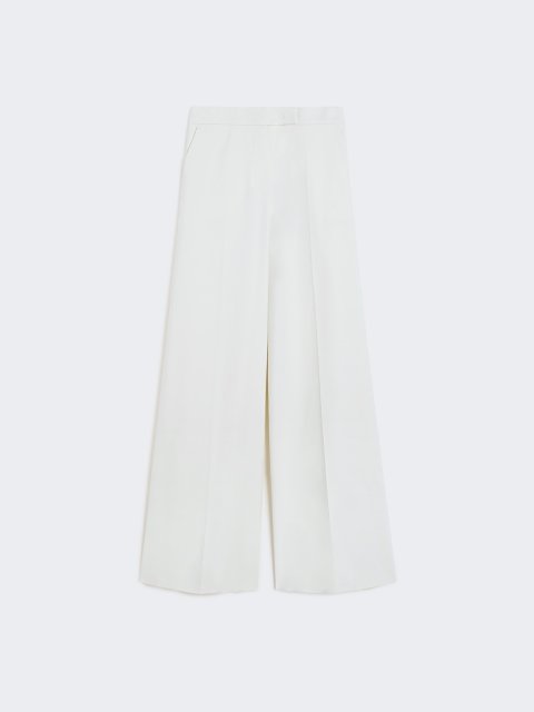 Белые брюки MAX MARA из эластичного хлопка: фото - Invogue