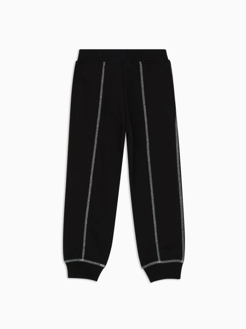 Чорні джогери EMPORIO ARMANI з контрастним логотипом: фото 1 - Invogue