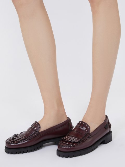 Бордові туфлі WEEKEND MAX MARA зі шкіри: фото 1 - Invogue