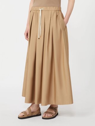 Карамельная юбка Max Mara из хлопкового поплина: фото 2 - Invogue