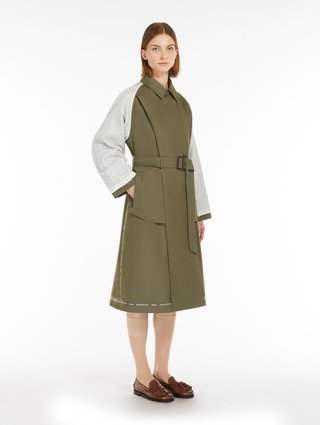 Плащ кольору хакі WEEKEND MAX MARA  двосторонній: фото 4 - Invogue