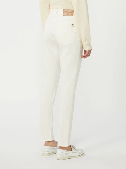 Білі брюки WEEKEND MAX MARA з еластичної бавовни: фото 3 - Invogue