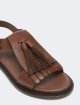 Коричневые сандалии Weekend Accessories из натуральной кожи: фото 2 - Invogue