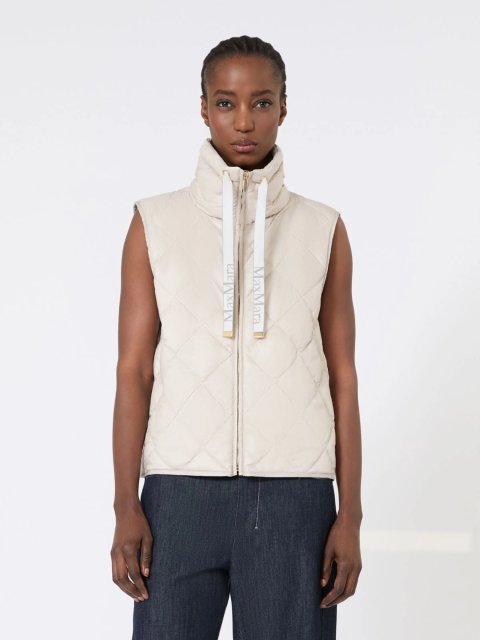 Бежевий жилет MAX MARA зі стьобаним візерунком: фото 2 - Invogue