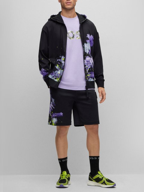 Чёрная кофта спорт BOSS: фото 1 - Invogue